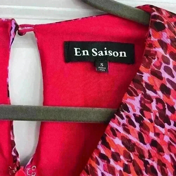 en Saison Razzalind Mini Dress Women's Clothing - Raspberry -Size - SMALL - Picture 3 of 5